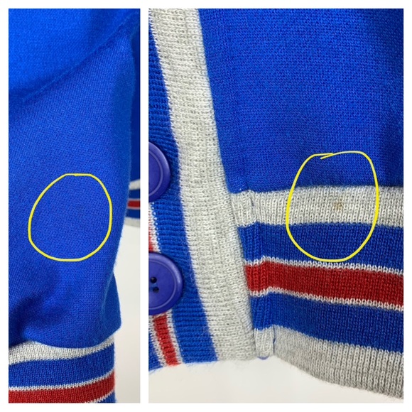 Rare Vintage Sports In Motion Varsity Style Grandpa Sweatshirt Cardigan Sweater - Picture 7 of 16
